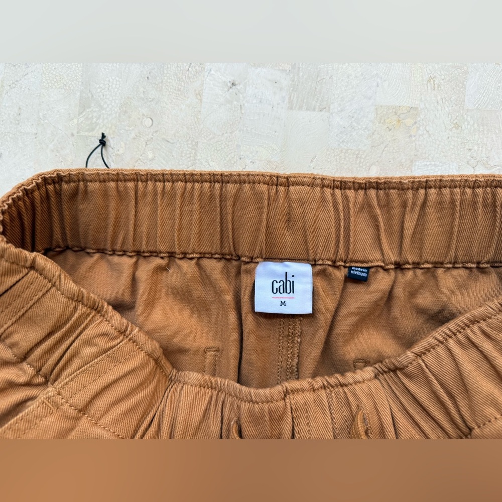 Cabi Jargon Jogger Size M 6695 Nutmeg Cargo Pants Pockets Spring 2025 Canvas - Picture 5 of 7